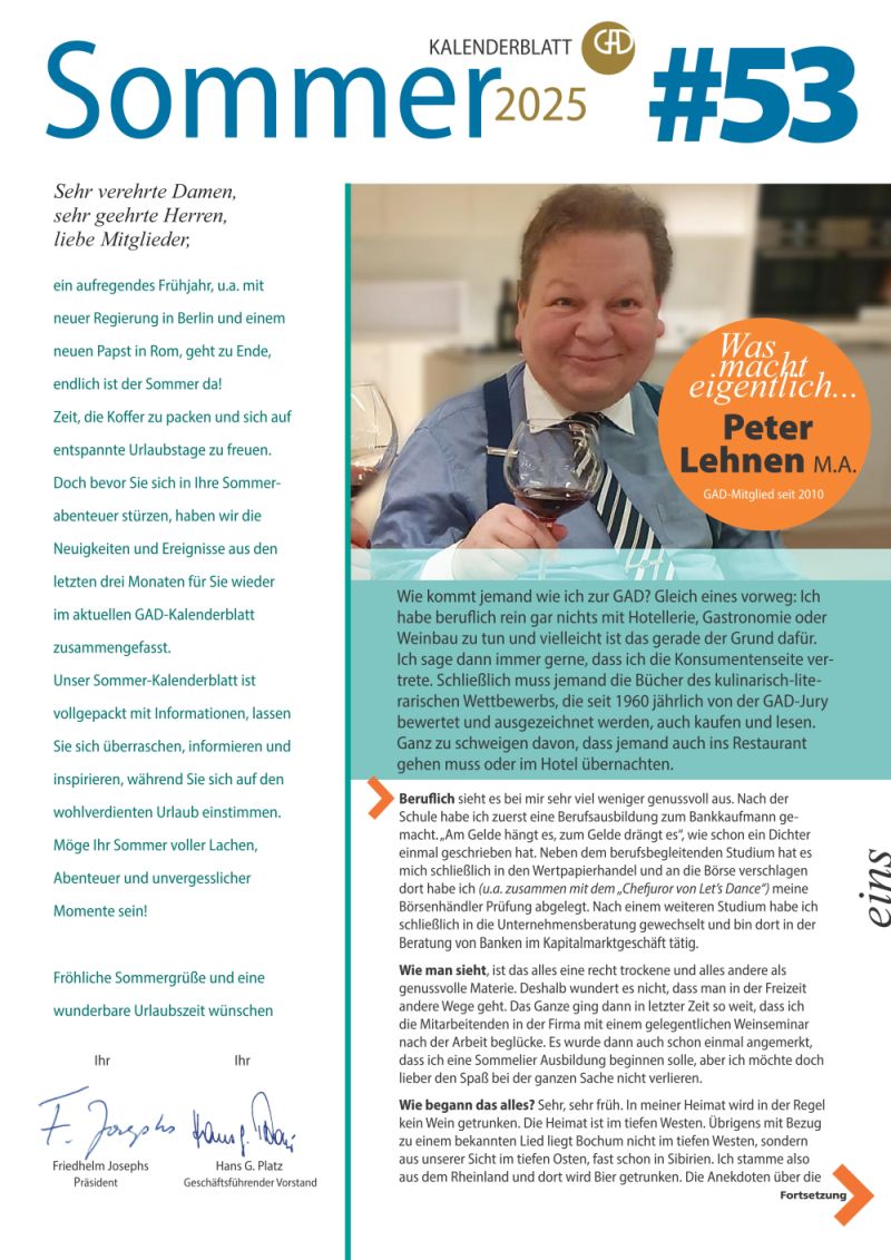 Kalenderblatt Sommer 2025